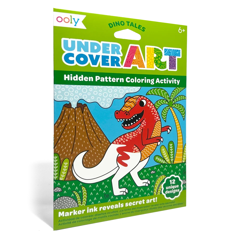 Ooly | Undercover Art Verborgen Patroon Kleurkaarten Dinoverhalen