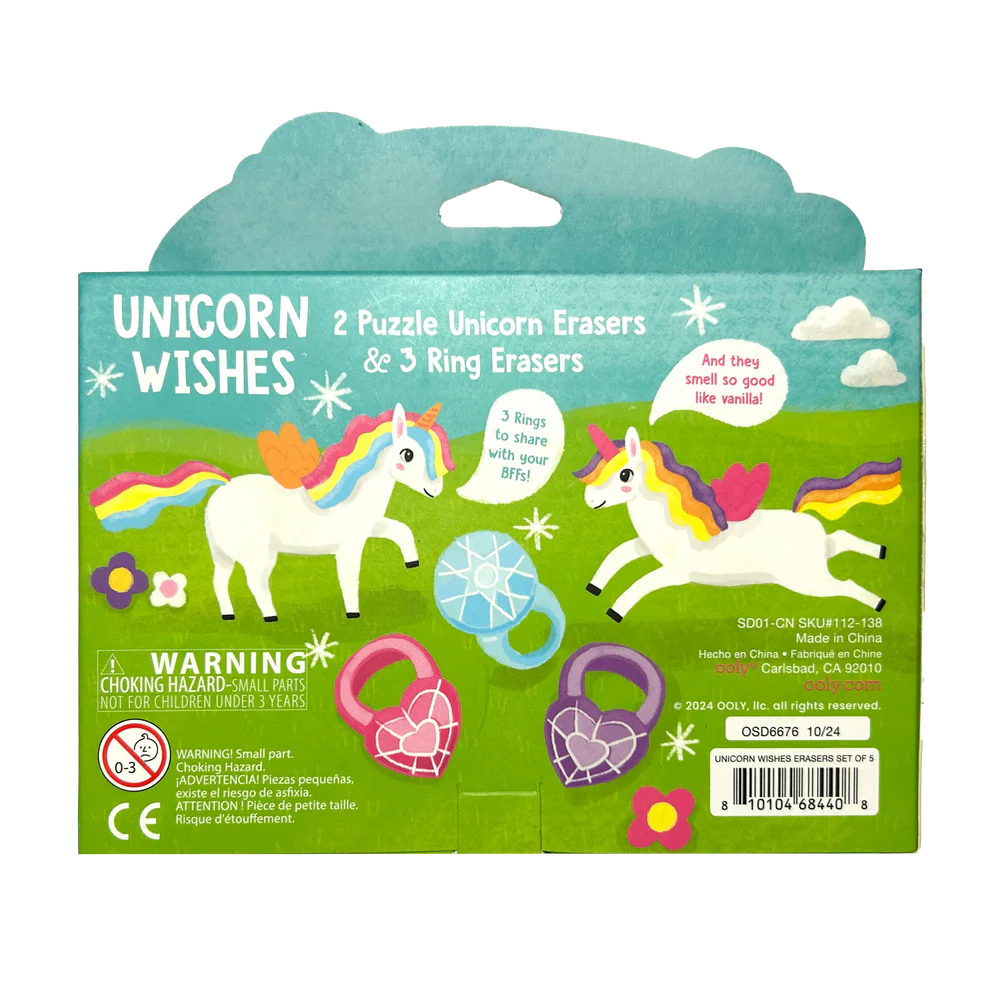 Ooly | Unicorn Wishes Geurende Puzzelgummen Set Van 5