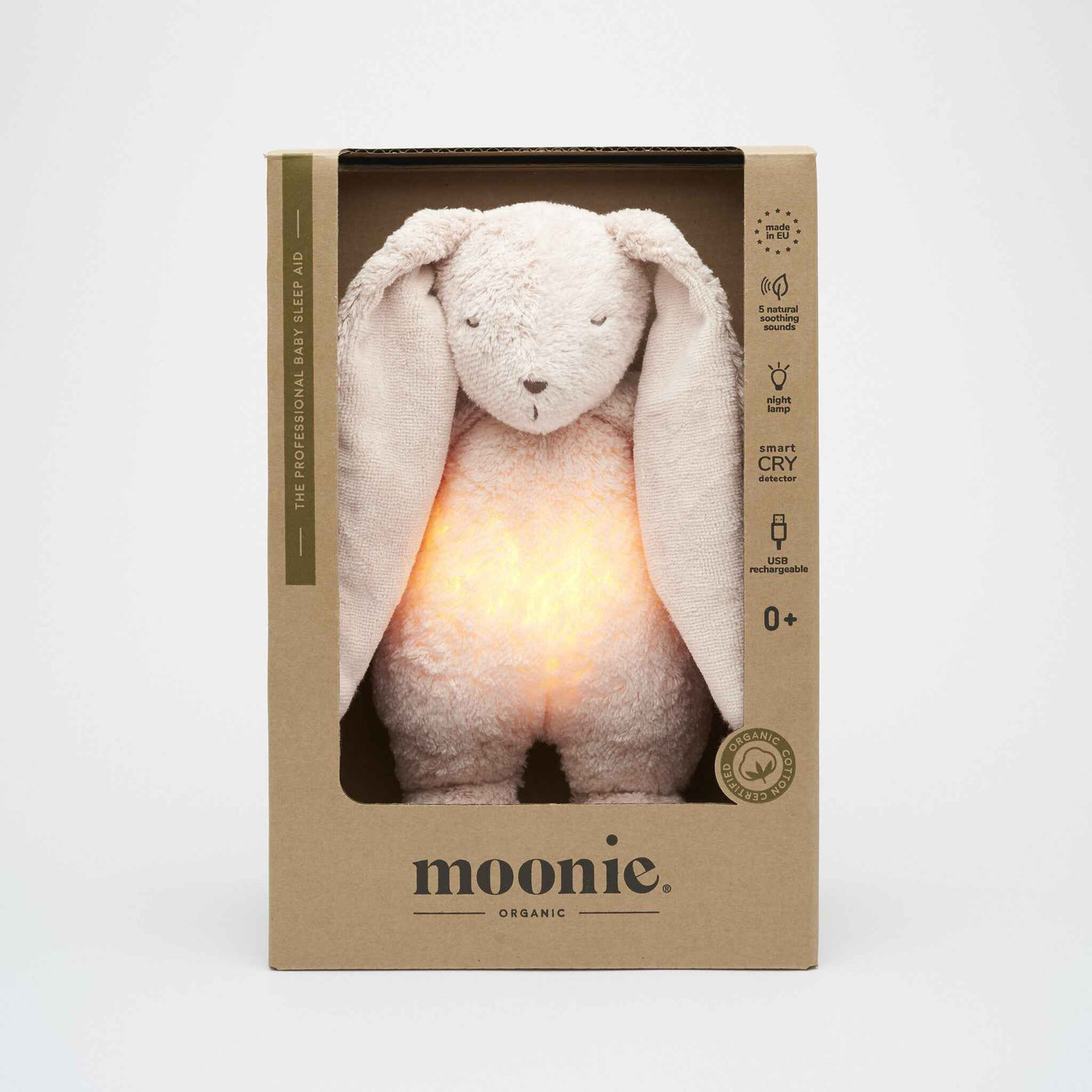 Moonie 2.0 | Rose - Biologisch Konijn Met Lamp