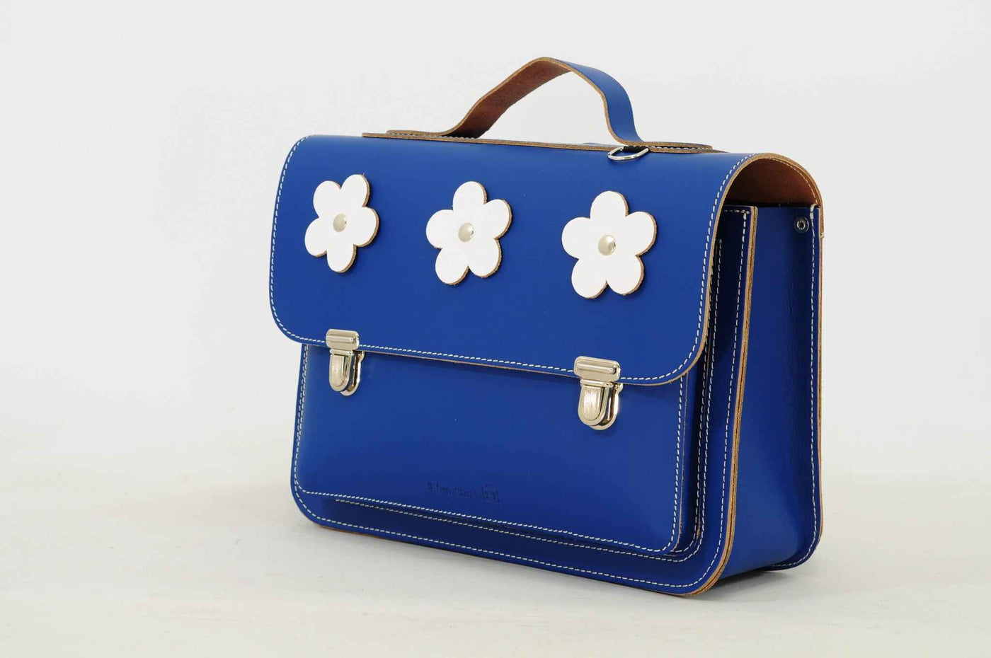 Own Stuff | Lederen Kleuterboekentas Flowers Cobalt