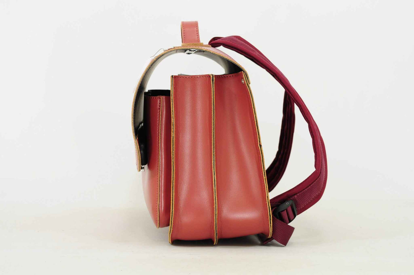 Own Stuff | Lederen Boekentas Met 2 Magneetsloten LakÃ© Terra Rose
