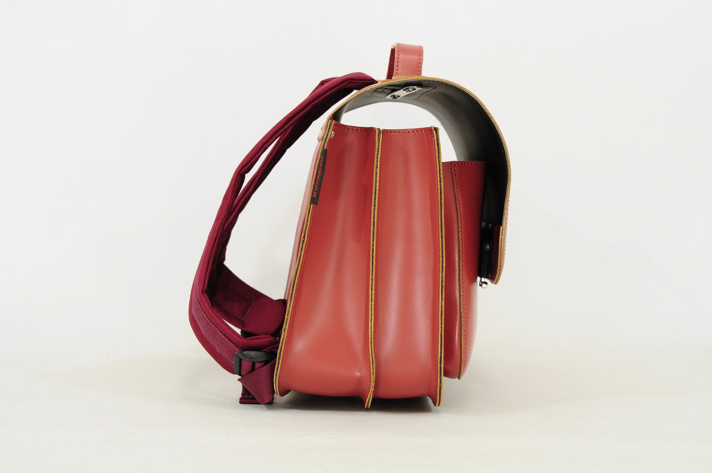 Own Stuff | Lederen Boekentas Met 2 Magneetsloten LakÃ© Terra Rose