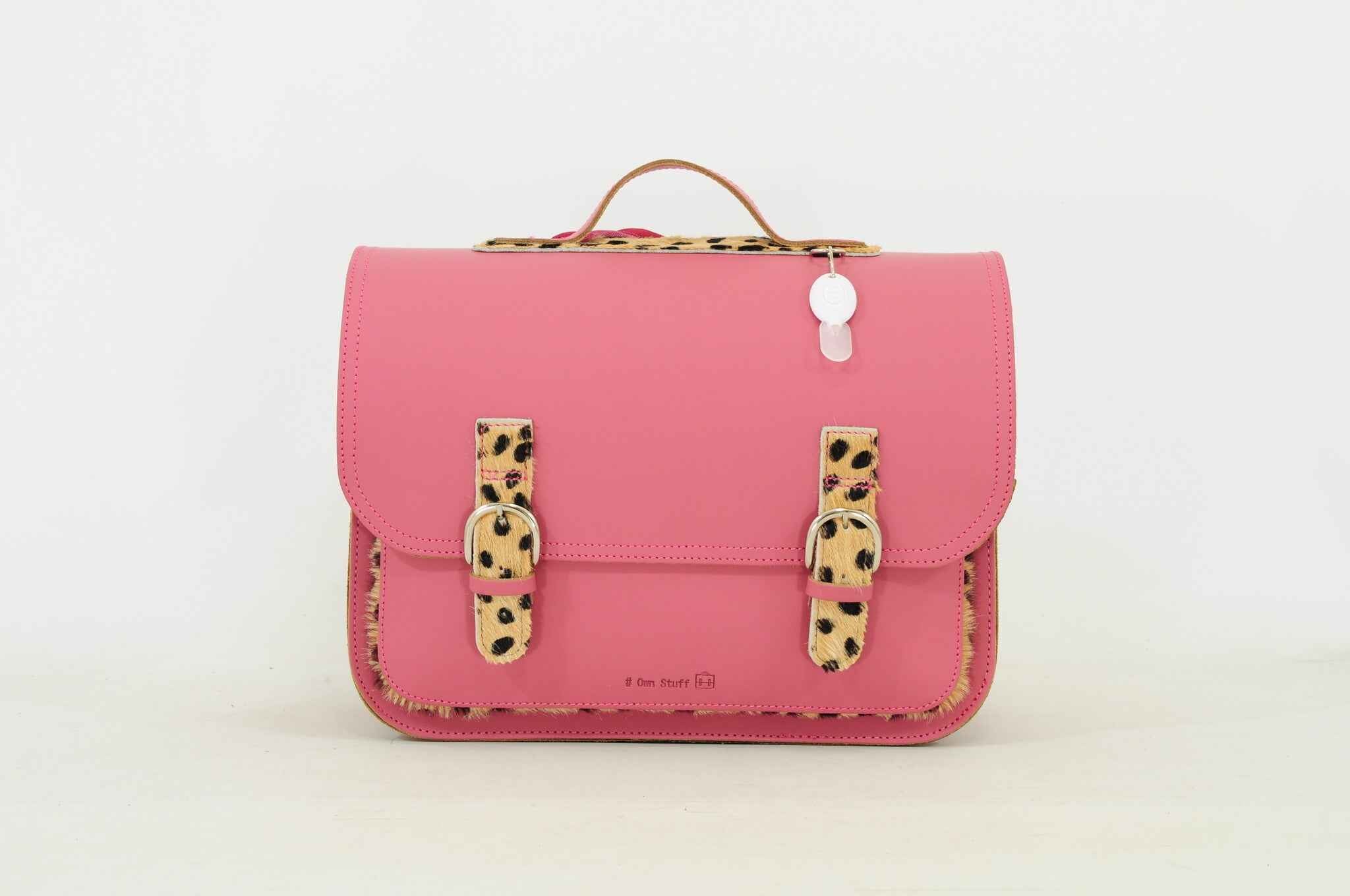 Own Stuff | Leather Book Bag Leo Antique Pink