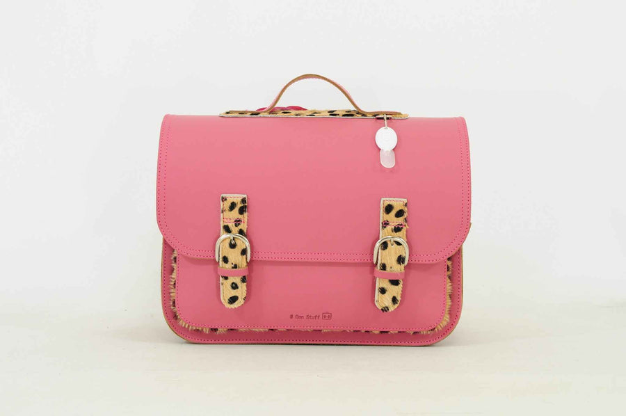 Own Stuff | Leather Book Bag Leo Antique Pink