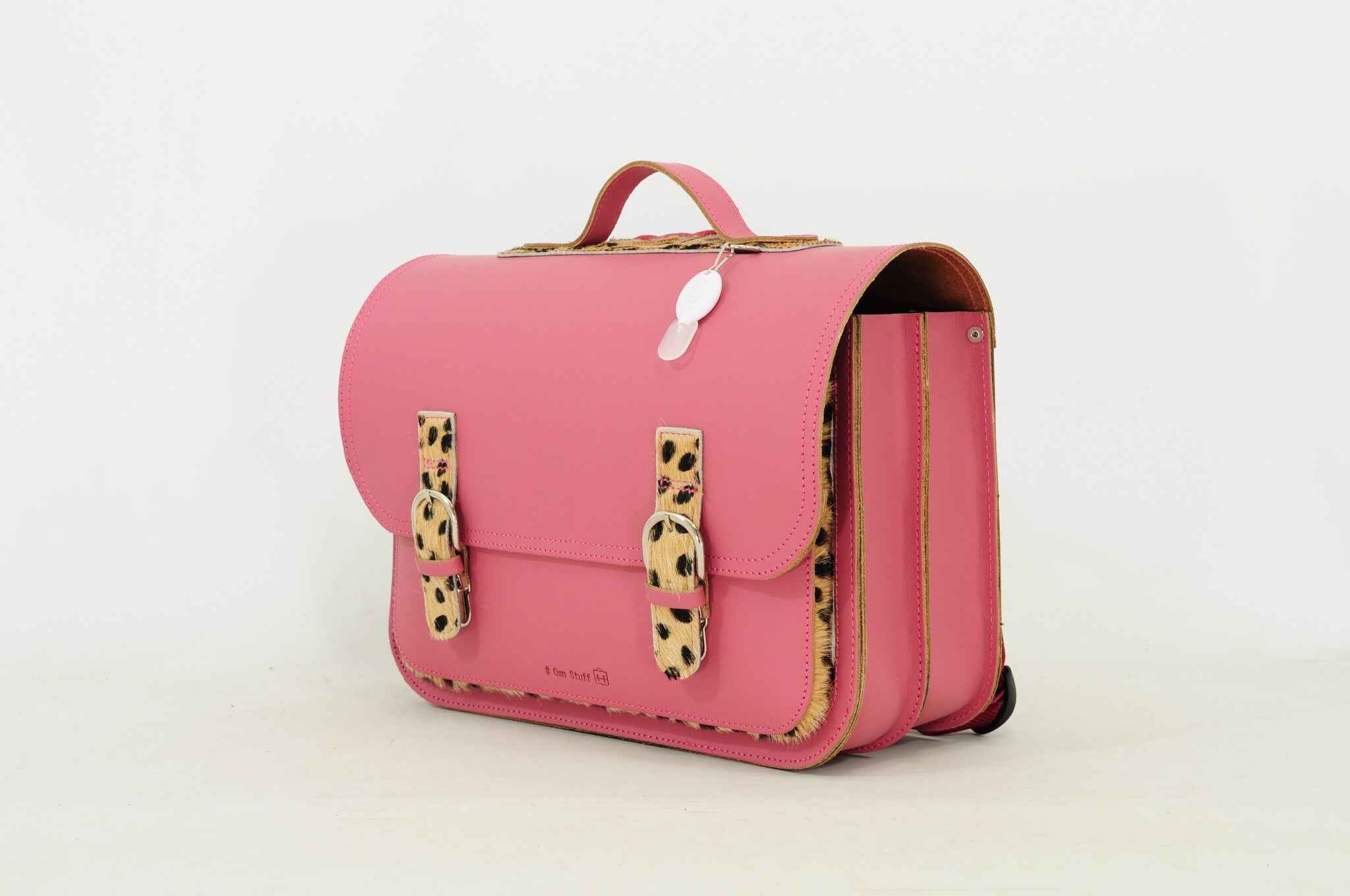 Own Stuff | Leather Book Bag Leo Antique Pink