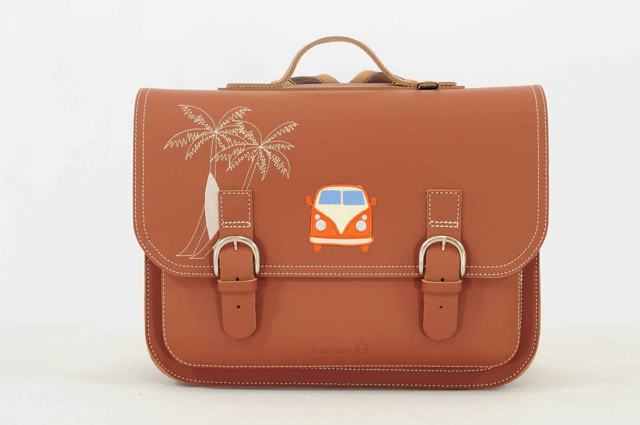 Own Stuff | Leather Book Bag Surf Chestnut