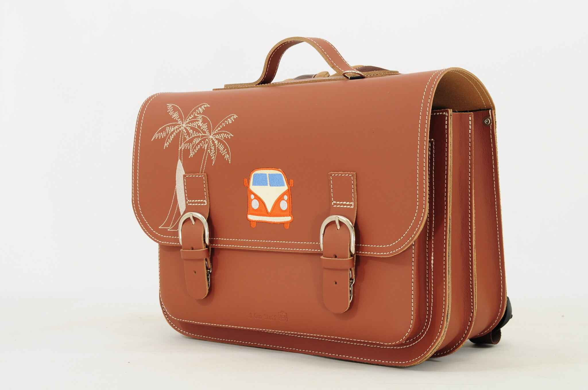 Own Stuff | Leather Book Bag Surf Chestnut