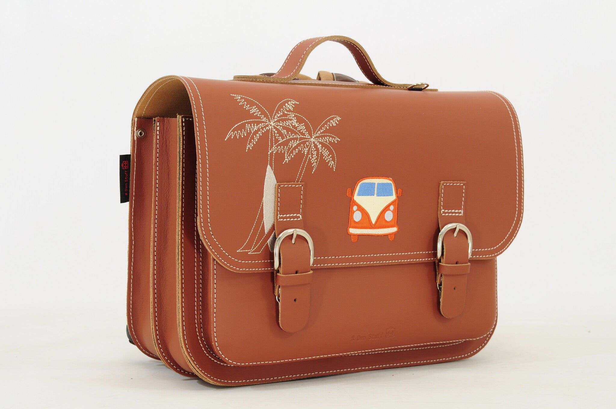 Own Stuff | Lederen Boekentas Surf Chestnut