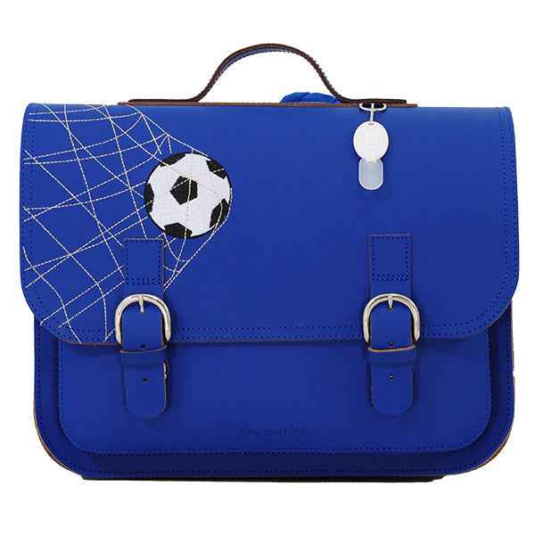 Own Stuff | Leather Book Bag Cobalt Football