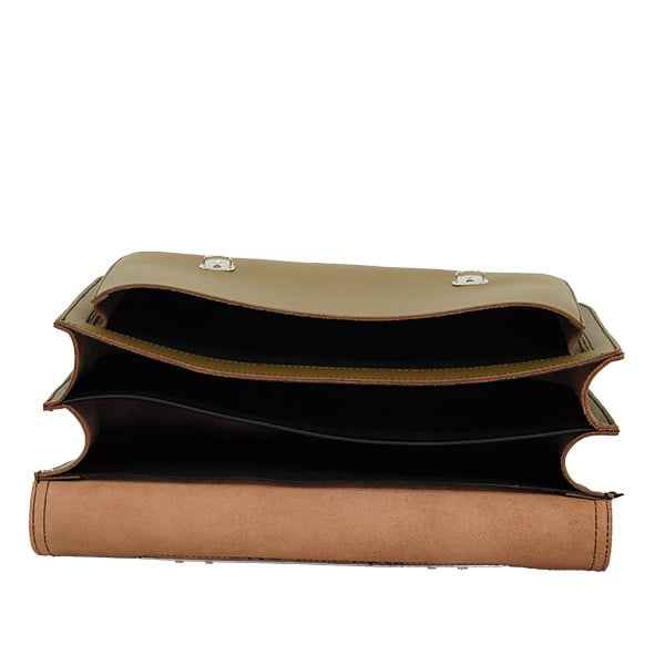 Own Stuff | Leather Book Bag Moss Dino