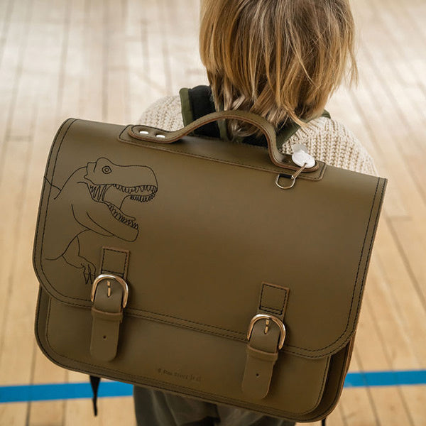 Own Stuff | lederen Boekentas Moss Dino