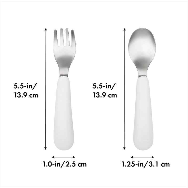 Oxo | Bestek Lepel/Vork Blossom Roze 2-delig
