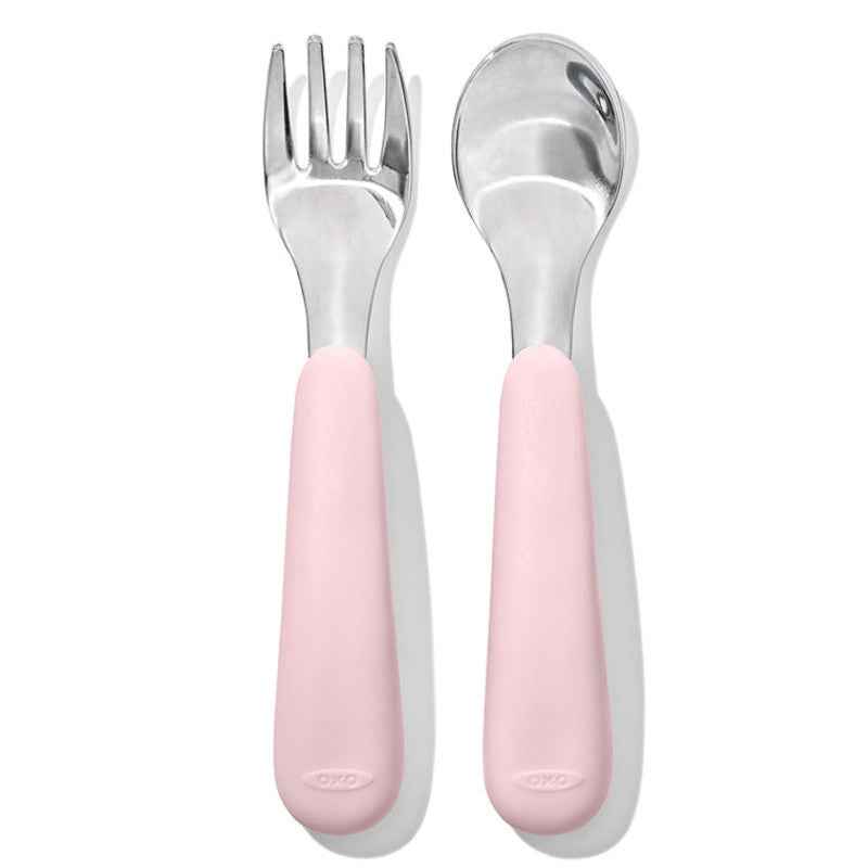 Oxo | Bestek Lepel/Vork Blossom Roze 2-delig