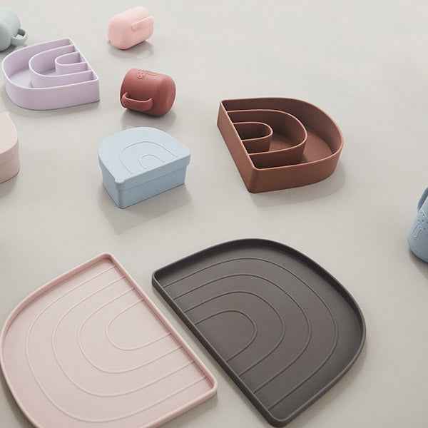 OYOY Rainbow bord en kom Dusty Blue / Clay