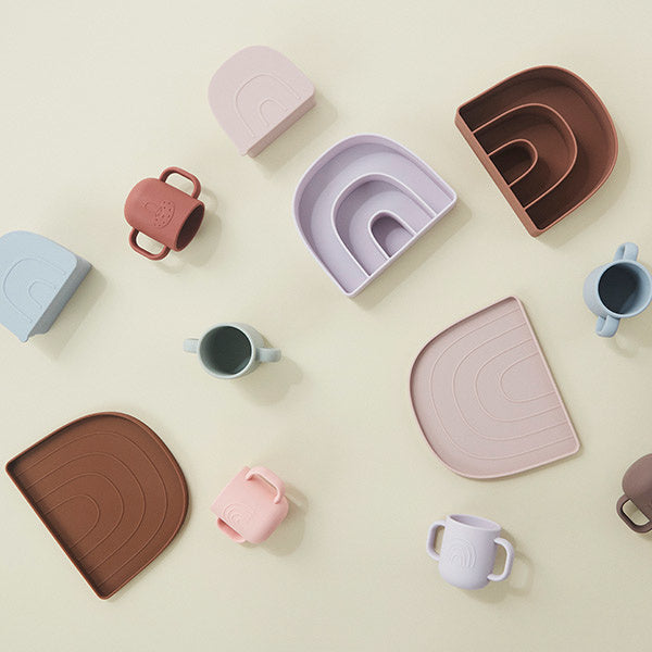 OYOY Rainbow bord en kom Dusty Blue / Clay