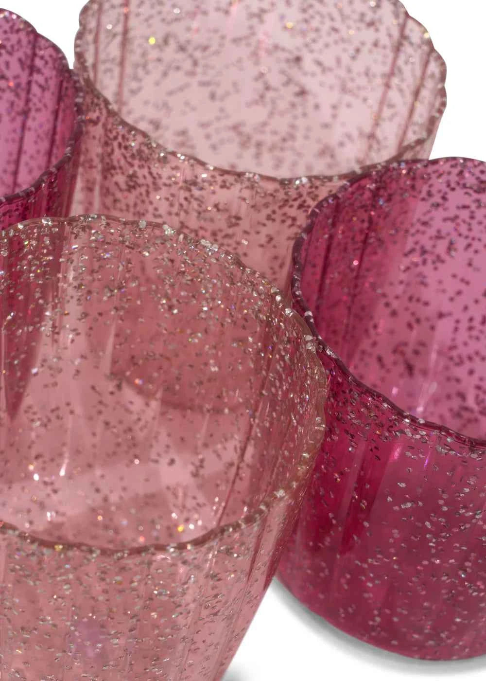 Konges Slojd | Glitterbeker 4 Roze Sparkling Pink Mix