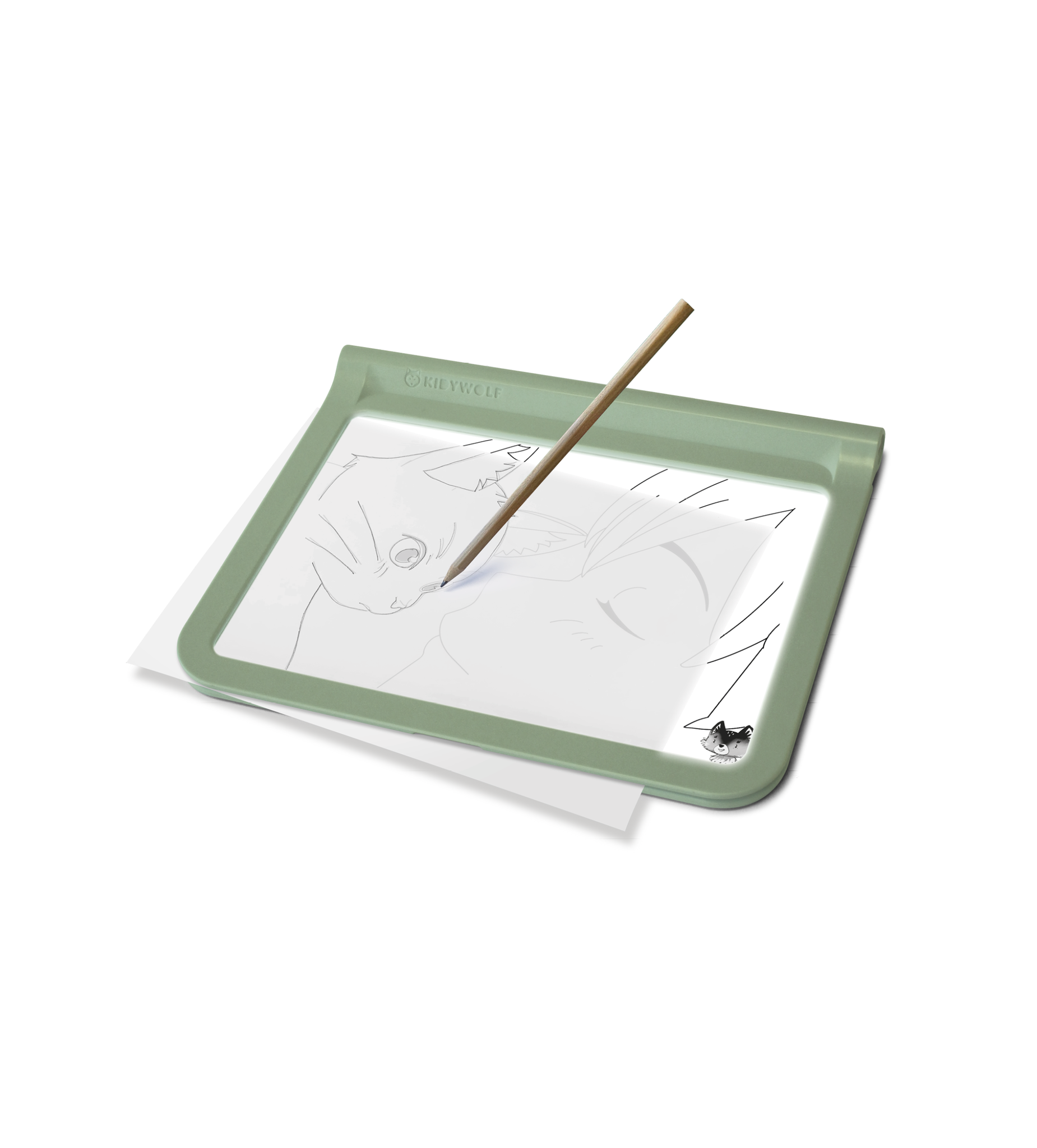 Kidywolf | Kidydraw - Pro Verlicht Tekenbord Groen