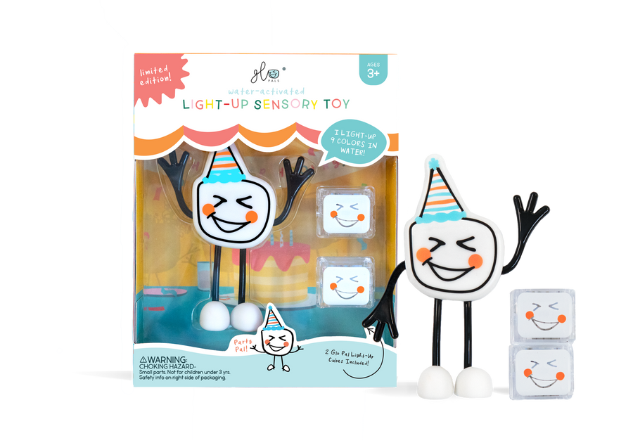 Glo Pals Party, light Up Cubes, Characters, wit, 1+2 stuks