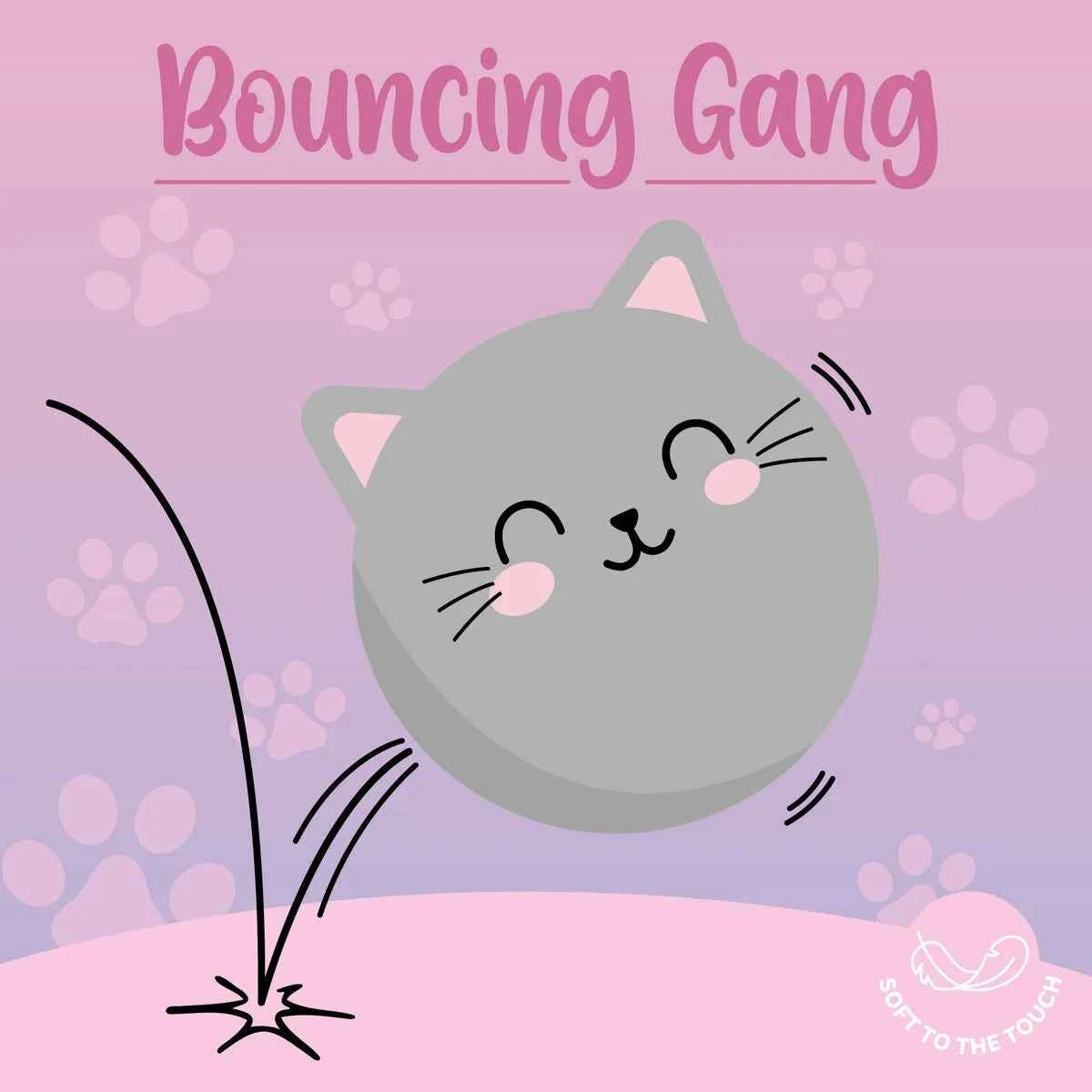 Legami | Bouncy Ball Kitty Bouncing Gang