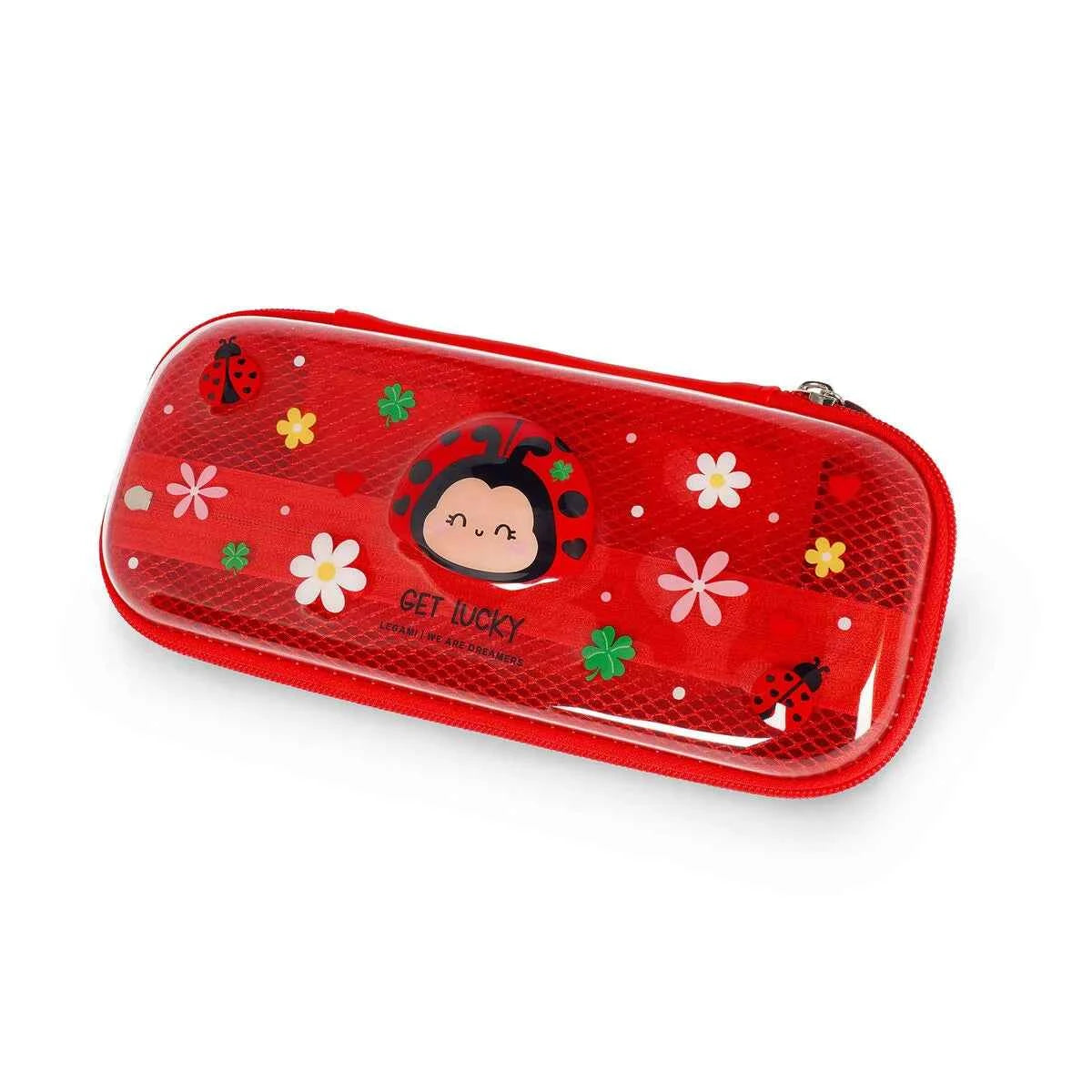Legami | Ladybug Rigid Clear Pen Pouch - WonderWow