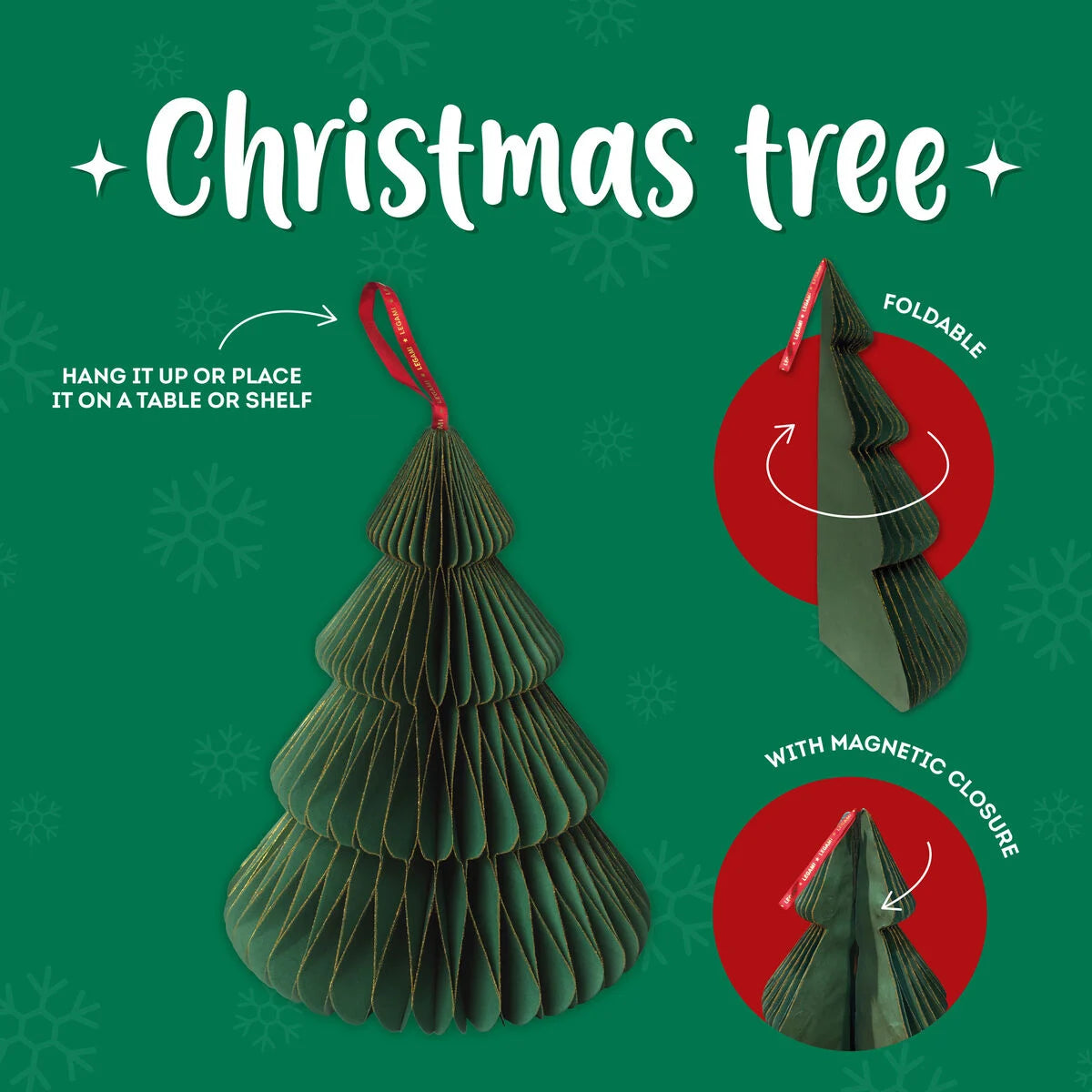 Legami | Opvouwbare Papieren Kerstboom Xmax Tree