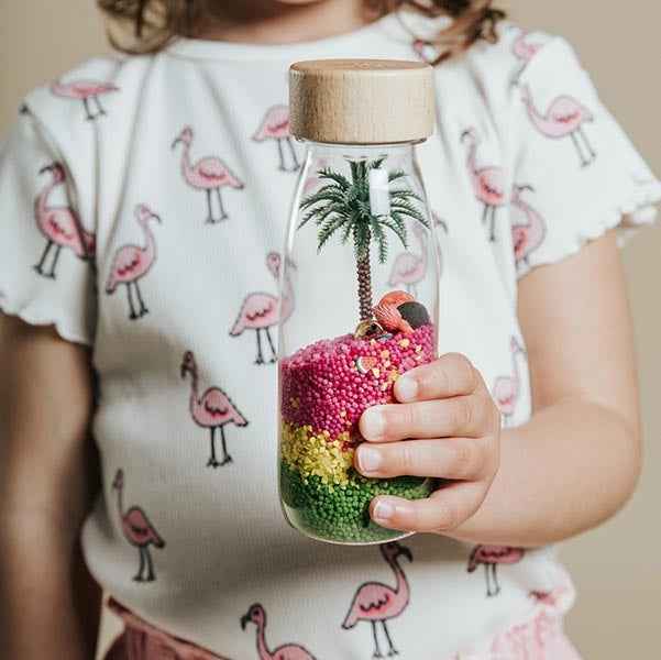 Petit Boum Sensory Bottle - Flamingo