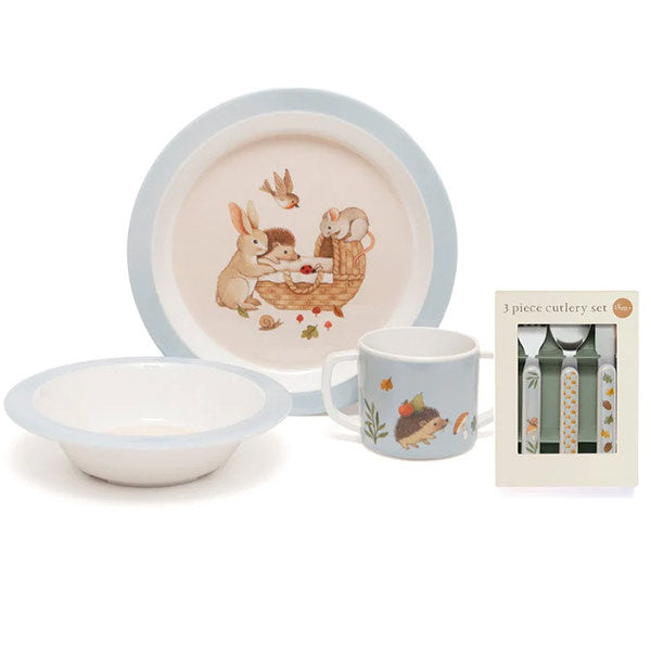 Petit Monkey bestek animal craddle dove blue