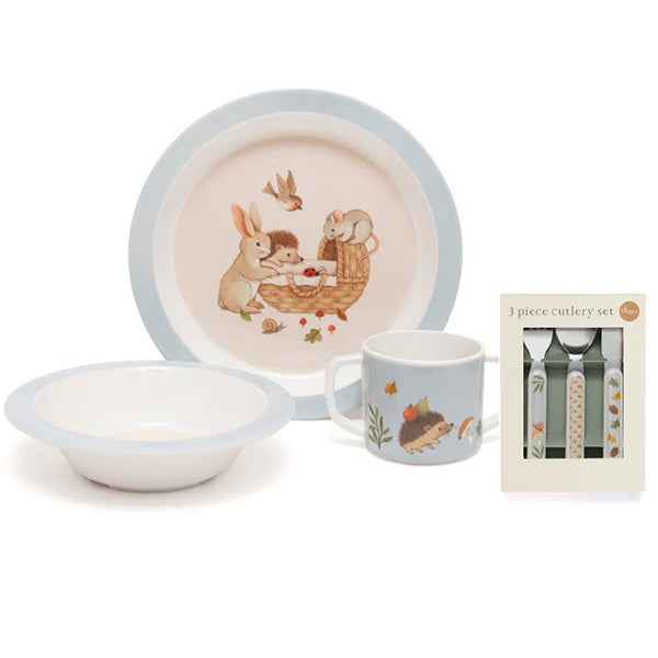 Petit Monkey kom animal craddle dove blue