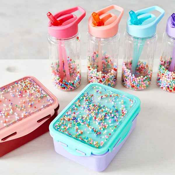 Drinkfles macaron popsicles aqua blue - Petit Monkey