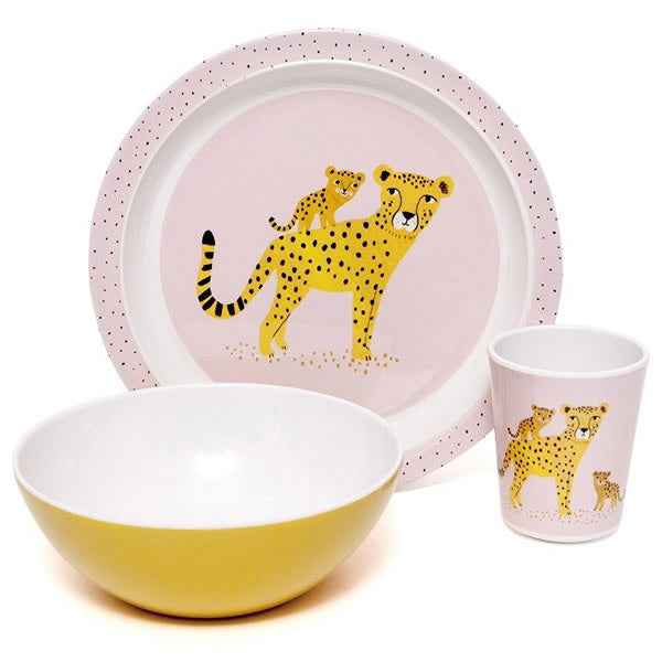 Petit Monkey - melamine kom - luipaard - orchid