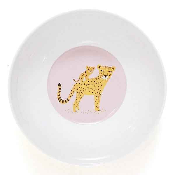 Petit Monkey - melamine kom - luipaard - orchid
