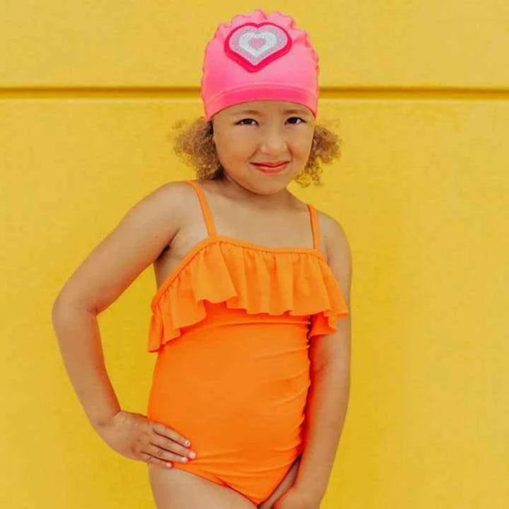 Bling2o | Heart Pink Swim Cap +3Y