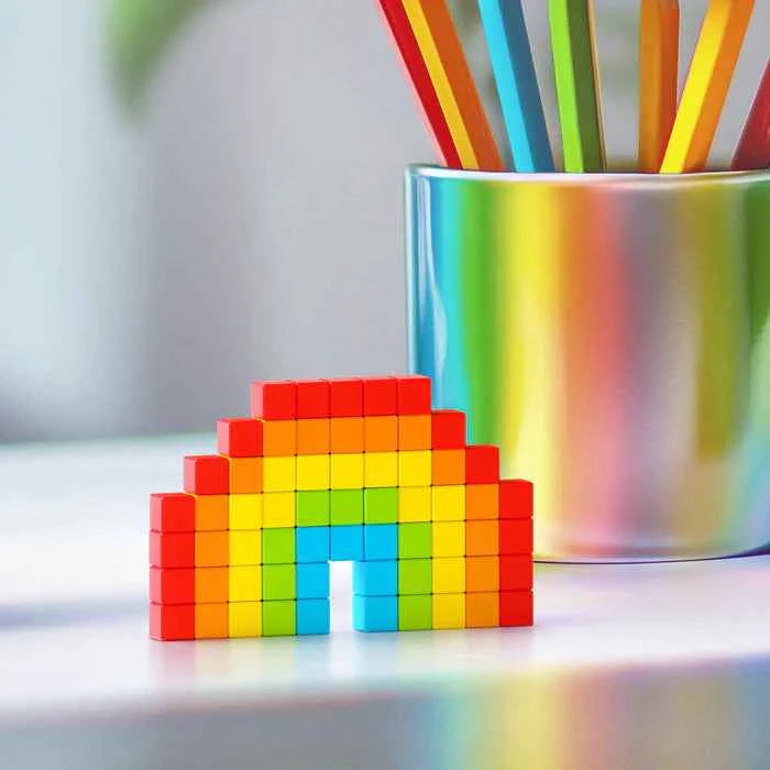 Pixio | Magnetic Blocks Story Series Rainbow 63 Pieces