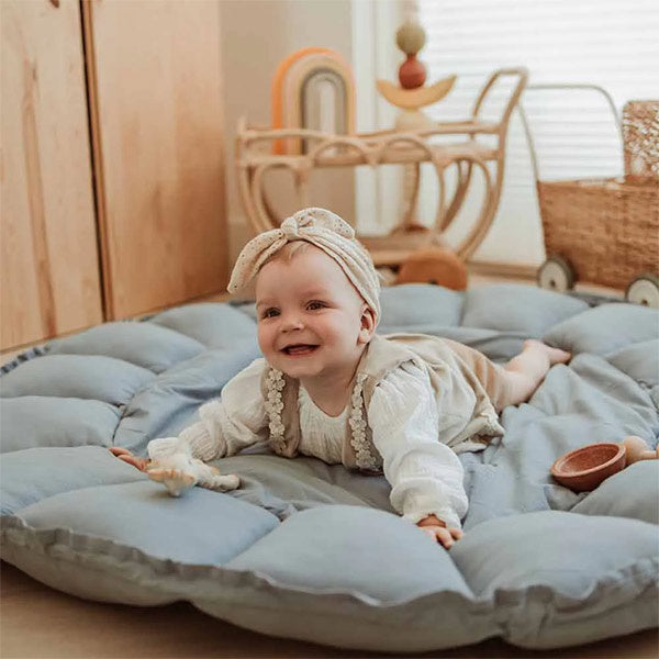 Play and Go speelmat Bloom Dusty Blue Organic