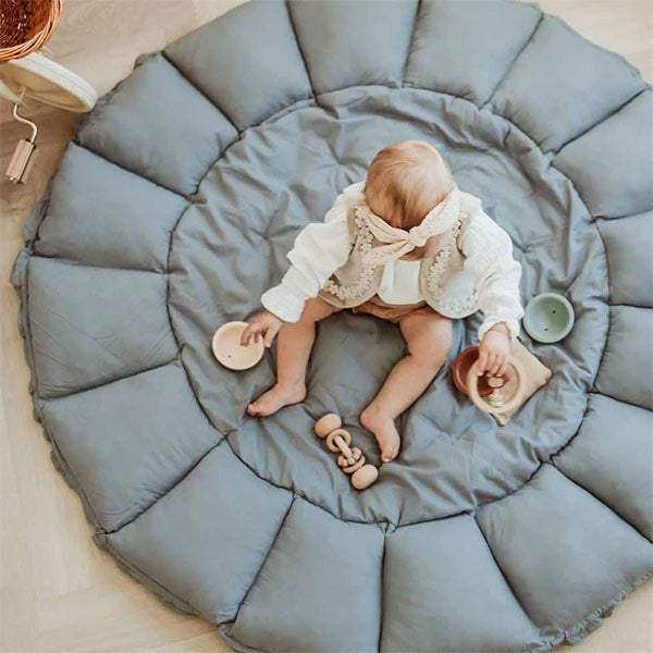 Play and Go speelmat Bloom Dusty Blue Organic