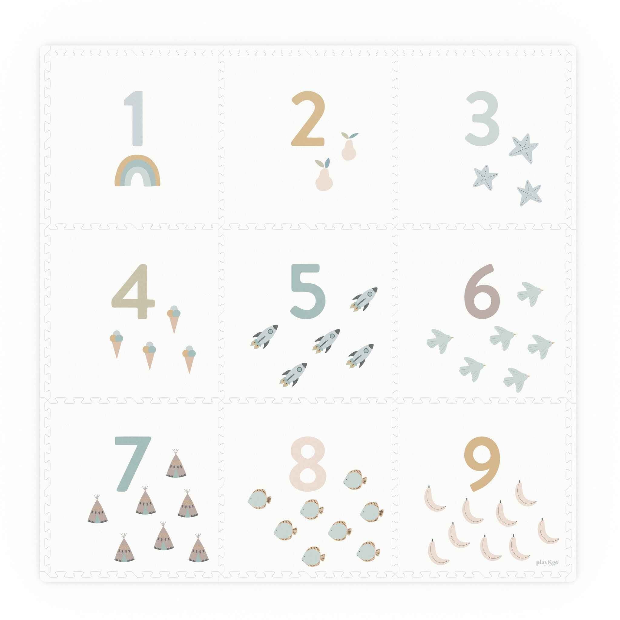 Play and Go EEVAA 2 in 1 puzzelmat en opbergbox Numbers