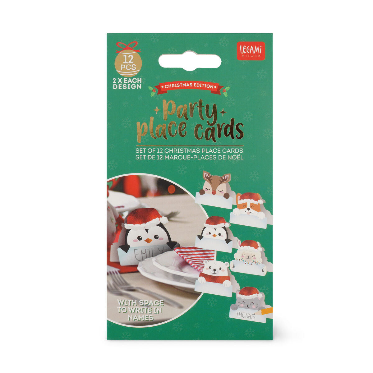 Legami | Set Van 12 Kersttafelkaartjes