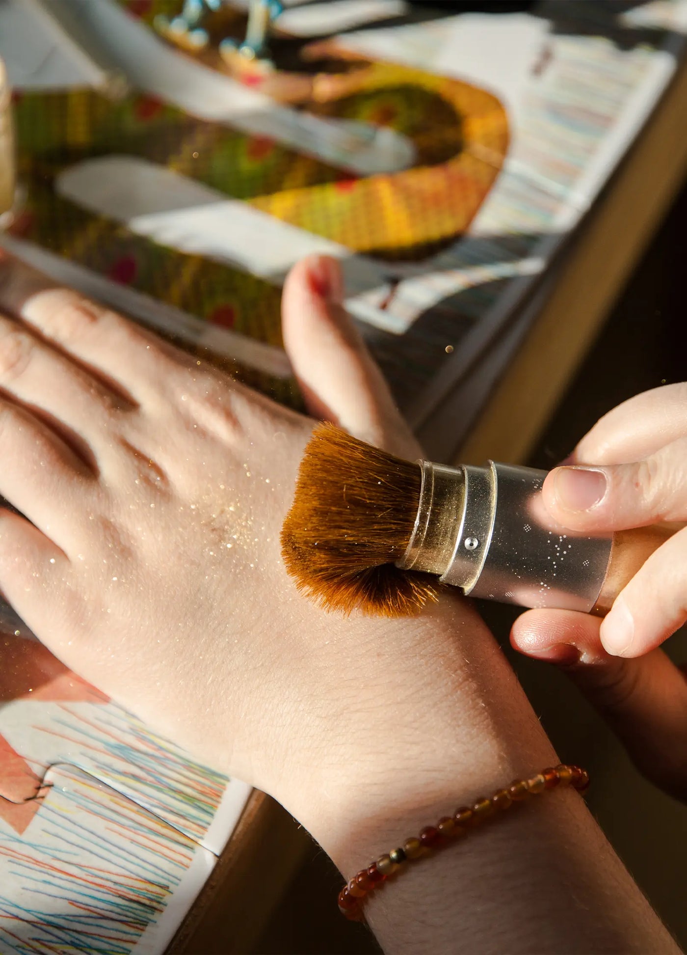 Namaki | glitter borstel goud
