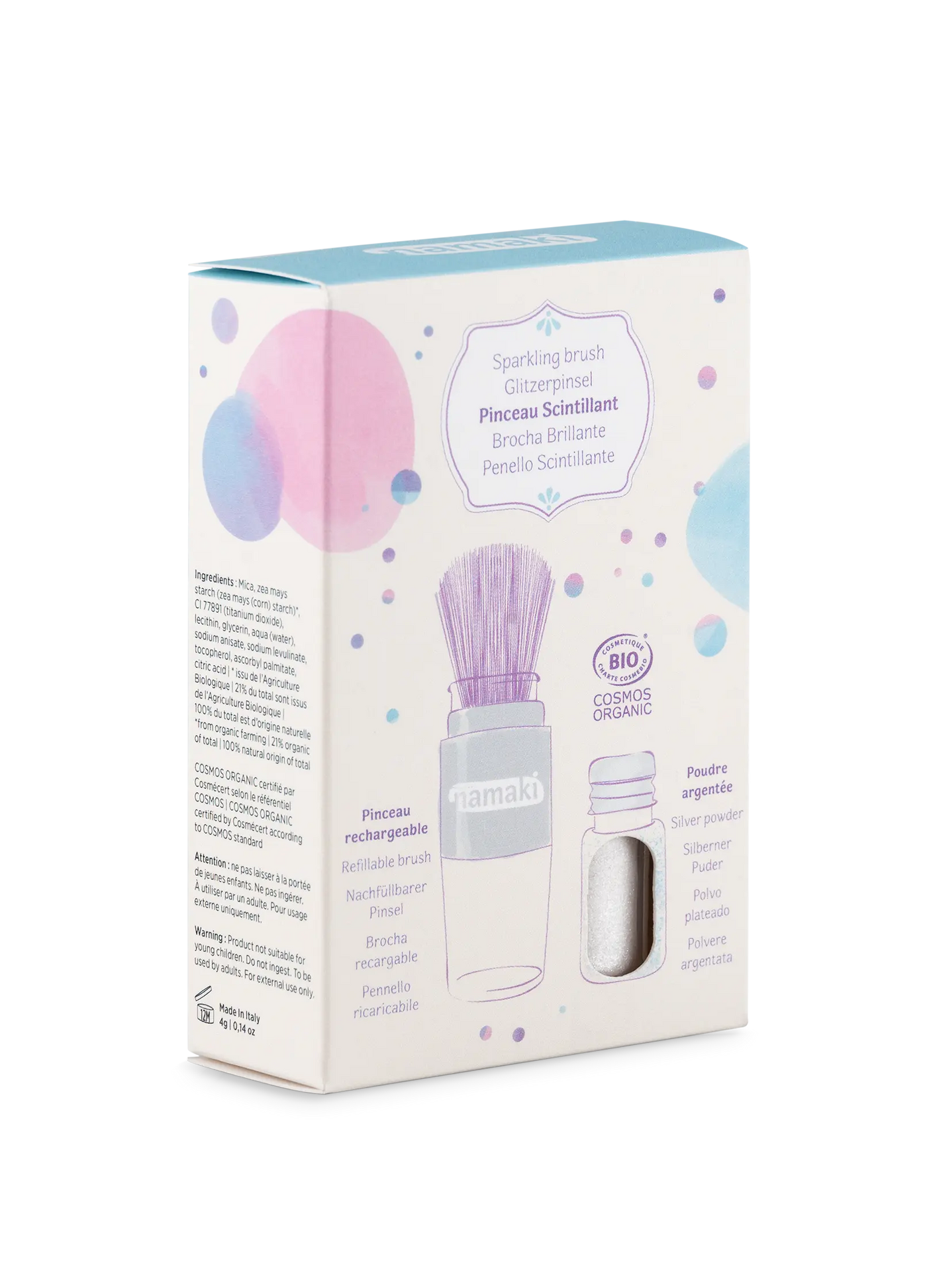 Namaki | glitter borstel zilver