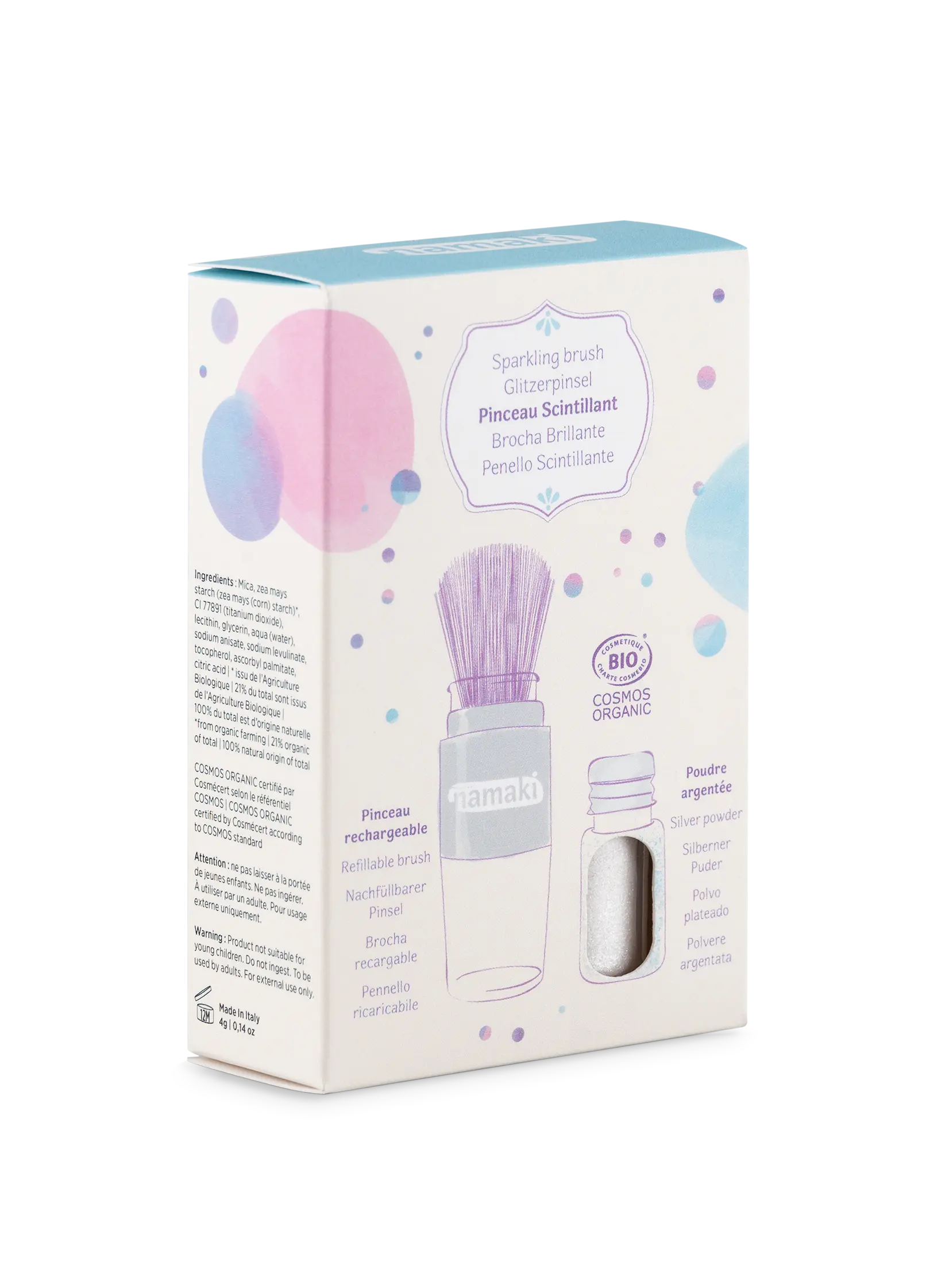 Namaki | glitter borstel zilver