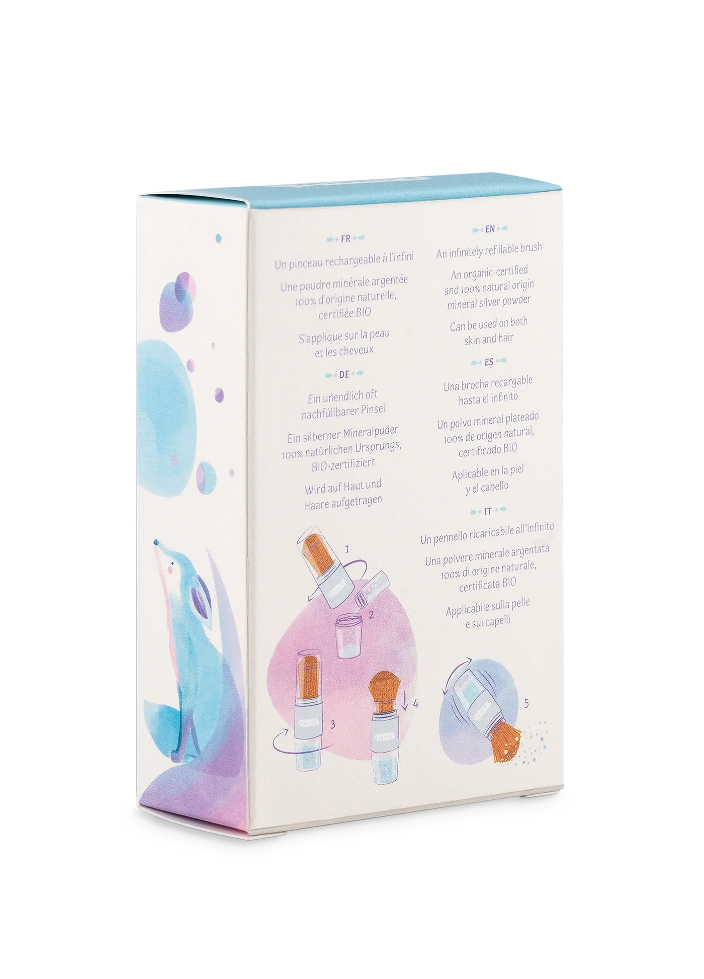 Namaki | glitter borstel zilver