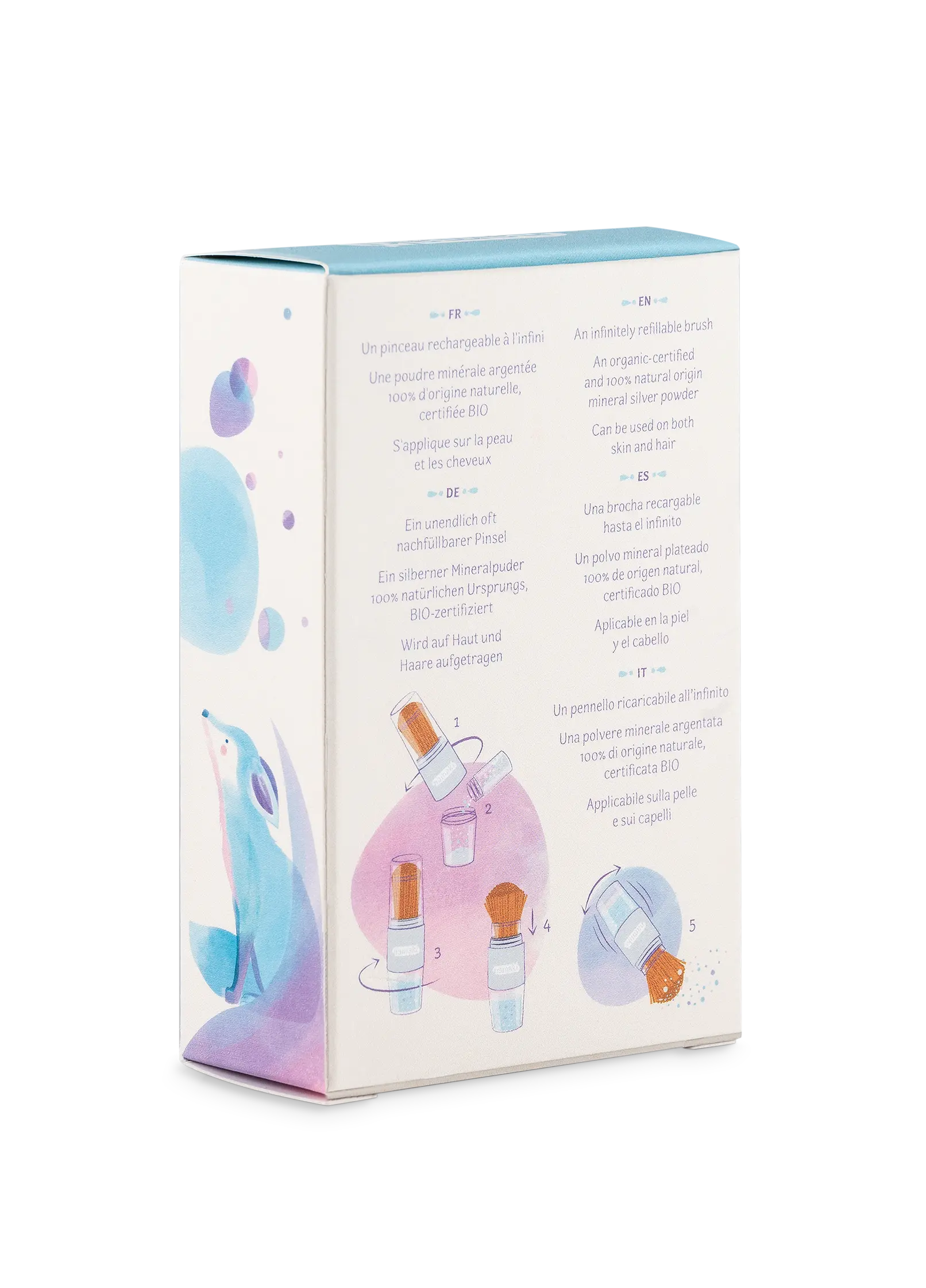 Namaki | glitter borstel zilver