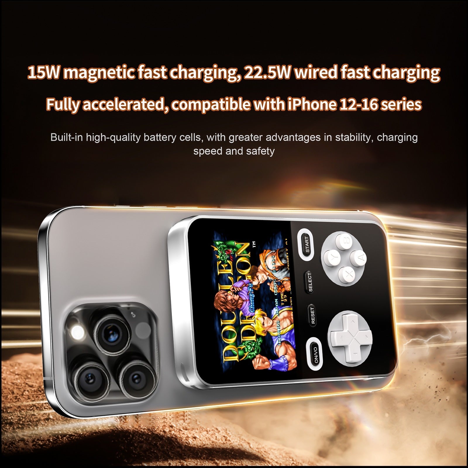 Reset Club |  Magnetic Gaming Powerbank Zwart