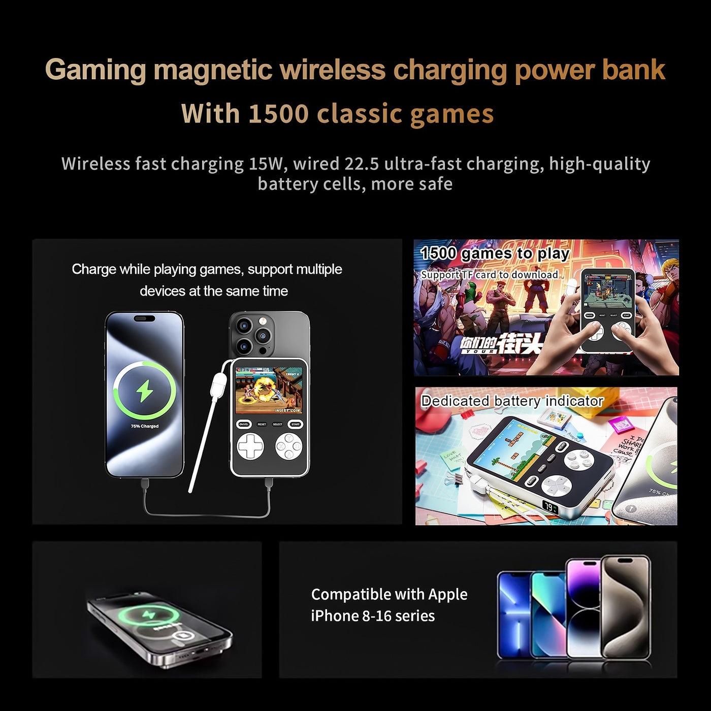 Reset Club |  Magnetic Gaming Powerbank Grijs