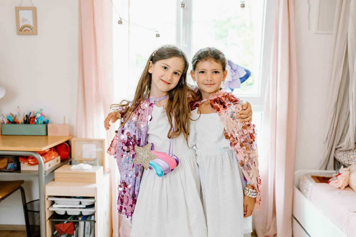 Great Pretenders | De 5 th Avenue Paarse Pailette Cape 4 - 6 Y