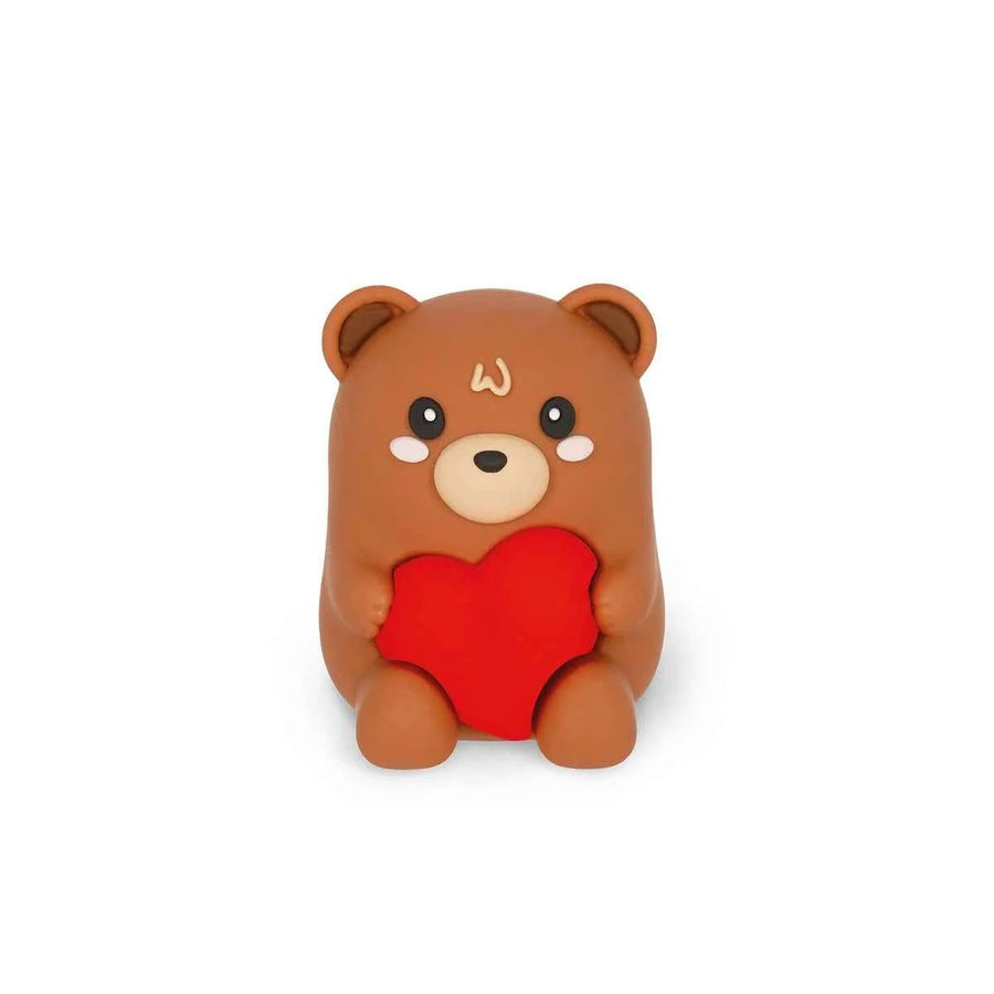 Legami | Lighted Pencil Sharpener with Storage Tray - Teddy Bear - Sharpening is Magic