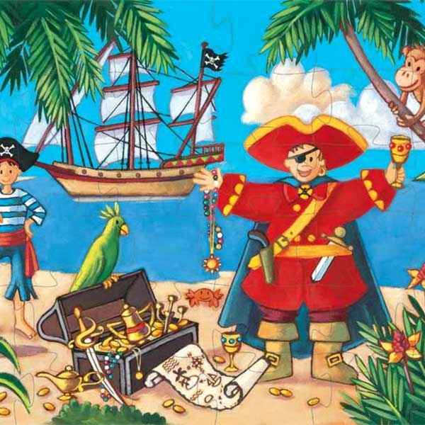 Djeco | Puzzel De Piraat En Zijn Schat- 36 Stuks