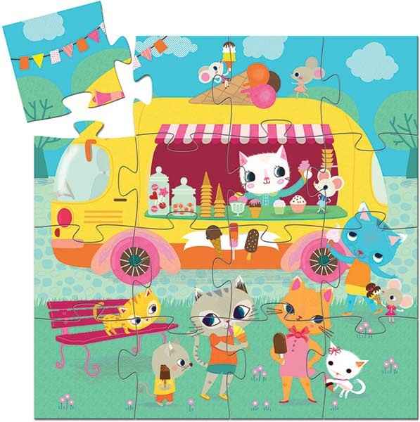 Djeco | Ice Cream Cart Puzzle - 16 Pieces