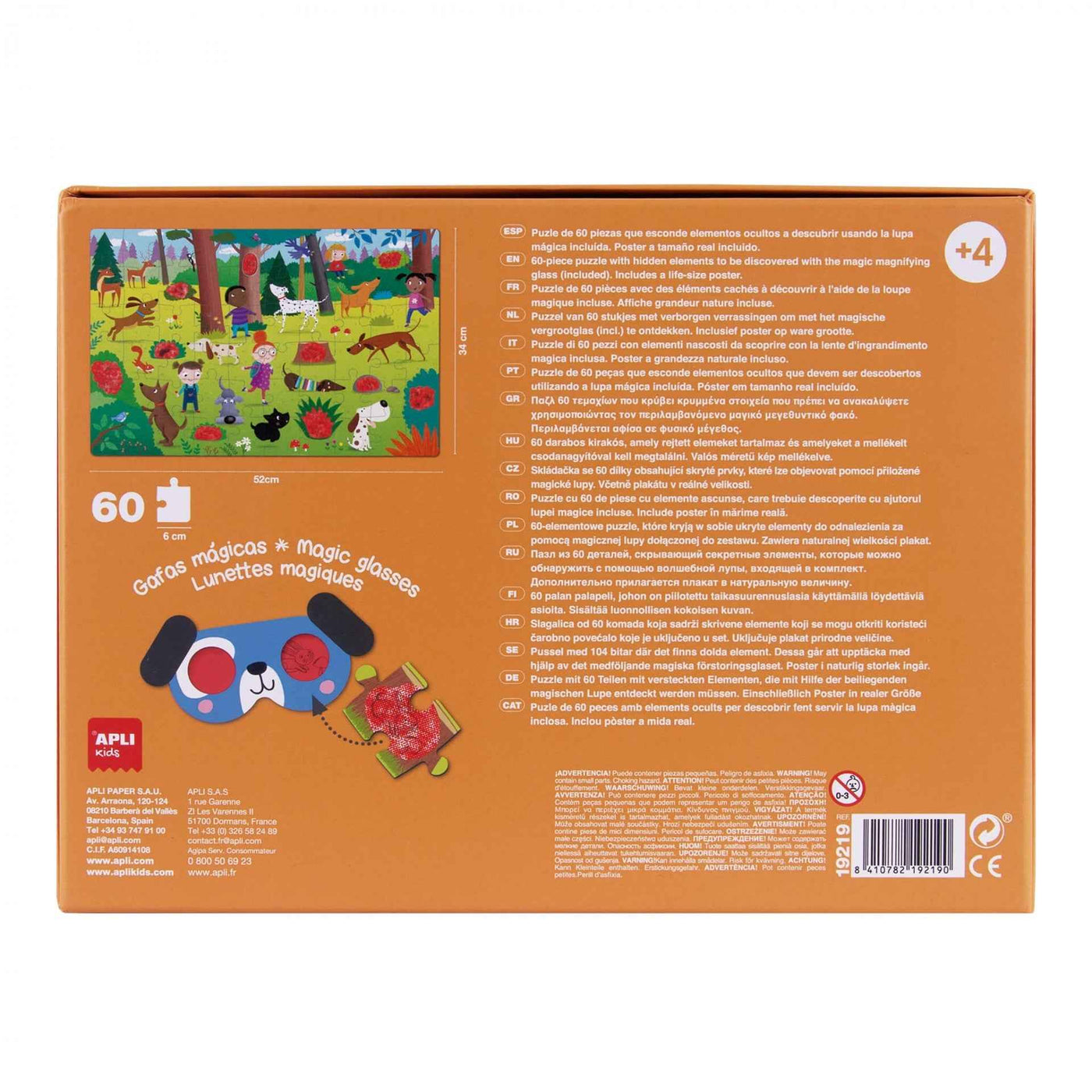 APLI | Puzzel Top Secret Honden 60 Stuks