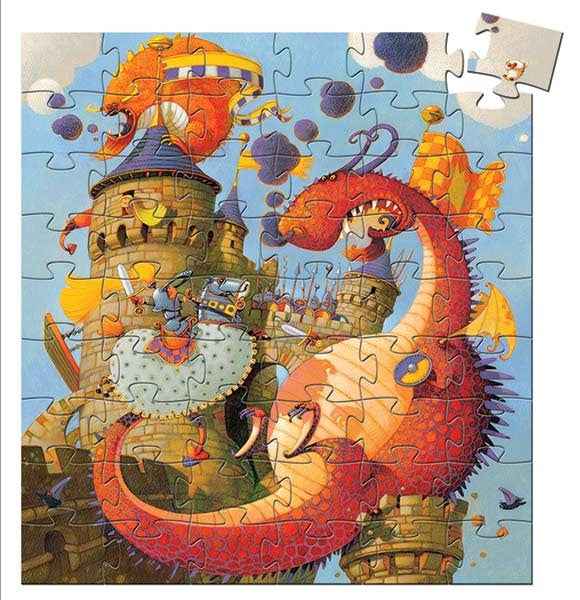 Djeco | Puzzel Vaillant En De Draak- 54 Stuks